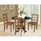 International Concepts 42 in. Dual Drop Leaf Table with 4 Ladder Back Dining Chairs - 5 Piece Dining Set K46-42DP-C59-2-4 - alternate 3